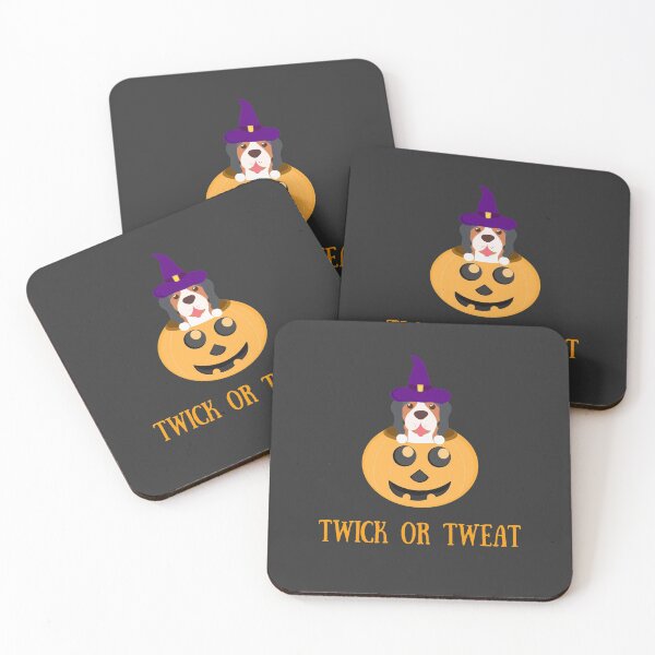 Item preview, Cute Halloween Shepherd Dog Witch in a pumpkin says twick or tweat designed and sold by twicetrader.