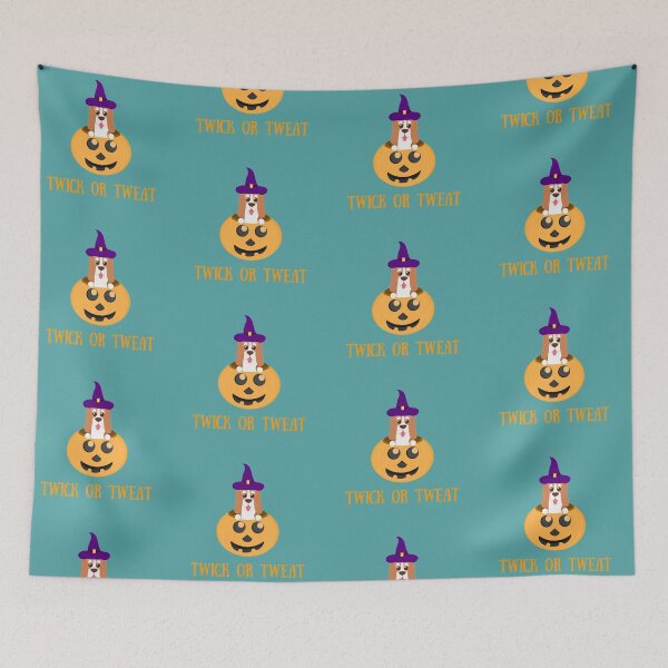 Item preview, Cute Halloween Beagle Witch in a pumpkin says twick or tweat designed and sold by twicetrader.