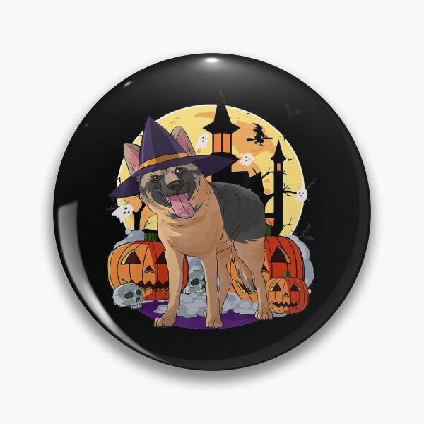 Item preview, Happy Halloween German Shepherd Dog Witch Pumpkin designed and sold by EmilyPippin.
