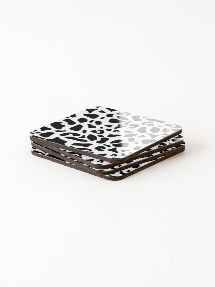 Thumbnail 4 of 5, Coasters (Set of 4), Cow Print Pattern designed and sold by tinyteacups.