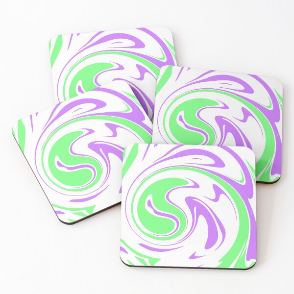 Item preview, Green purple white marble designed and sold by stickerbygracie.