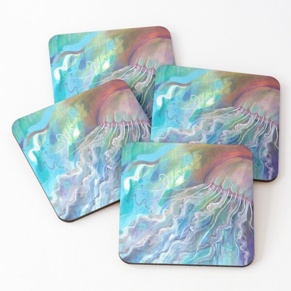 Item preview, "Pop Dance" original jellyfish painting designed and sold by Sandra Vincent.