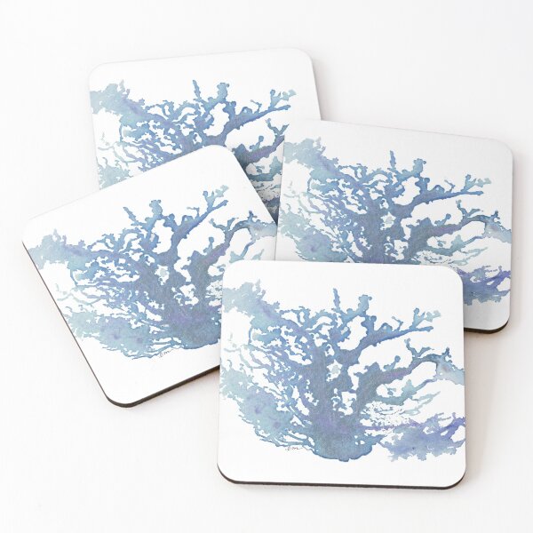 Item preview, Blue-Purple Coral Watercolor Hawaii Ocean Inspired Artwork designed and sold by Handwritten Aloha.