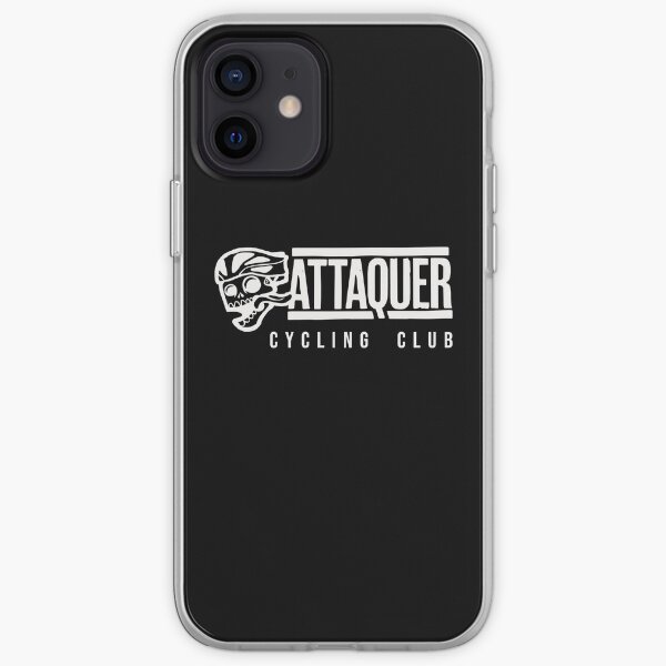 Logo Attaquer avec graphique tête de mort. Grande marque de cyclisme / mode australienne. Coque souple iPhone