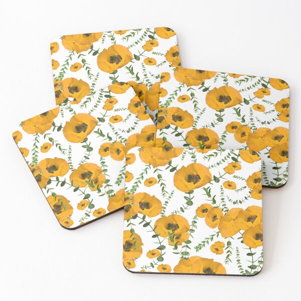 Item preview, Amapolas amarillas Eucalyptus Dream Pattern # 1 #floral #decor #art designed and sold by Anita's & Bella's Art.