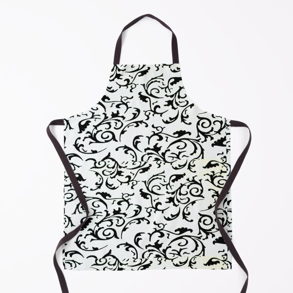 Item preview, ARABIATA 1 bis black white patterns Morocco Essaouira flowers leaves gothhic design arabesques scrolls decor designed and sold by dragonemma.
