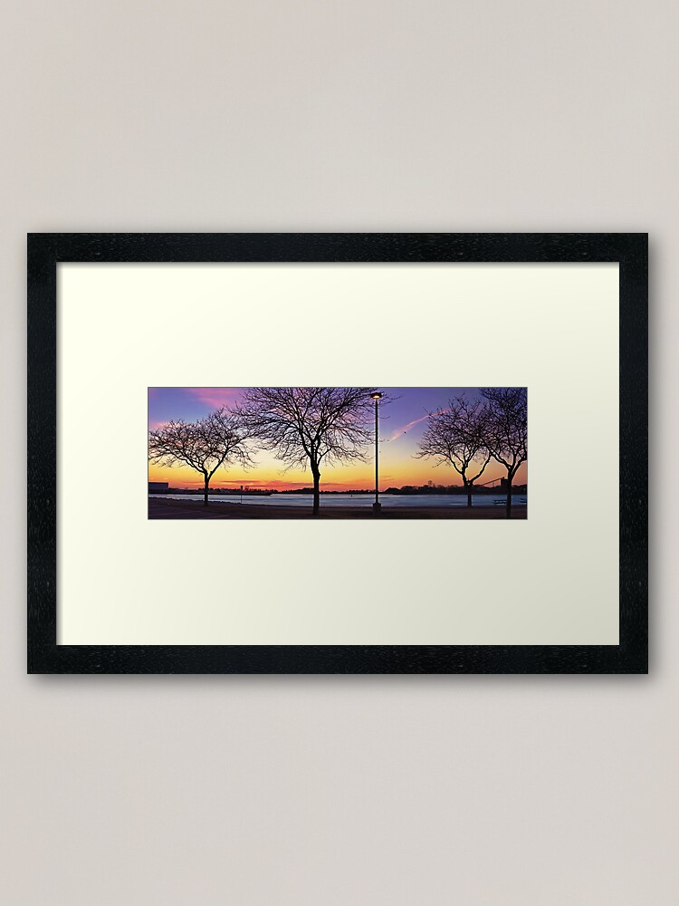 " Sandusky Ohio Shelby Street Boat Launch Sunset" Framed Art Print