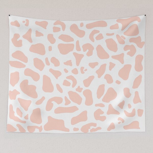Item preview, Peach Cow Print Pattern designed and sold by tinyteacups.
