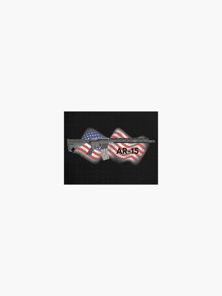 Thumbnail 1 of 3, Jigsaw Puzzle, Patriotic AR-15 Semi-automatic Rifle designed and sold by NorseTech.