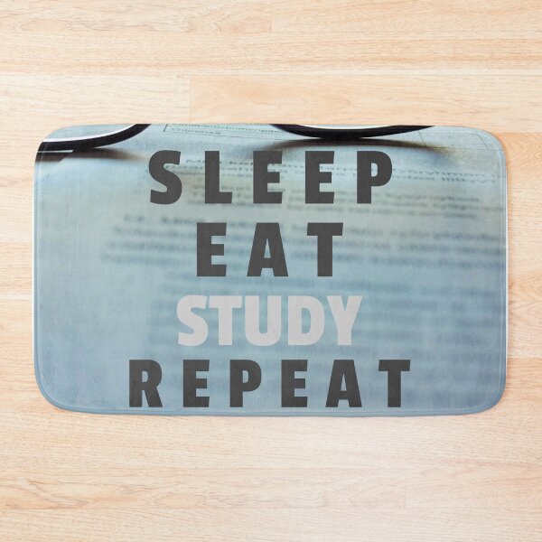Item preview, Sleep, Eat, Study, Repeat - Reading Glasses on Open Book designed and sold by JellyBeenzz.