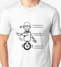 Funny cool fast funny goofy robot comic Unisex T-Shirt