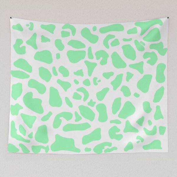 Item preview, Pastel Green Cow Print Pattern designed and sold by tinyteacups.