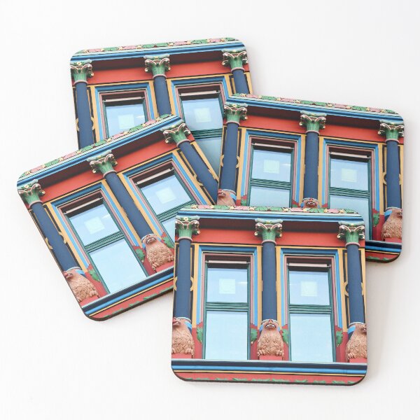 Item preview, Town Hall Window With Monkeys designed and sold by Alexandra Lavizzari.