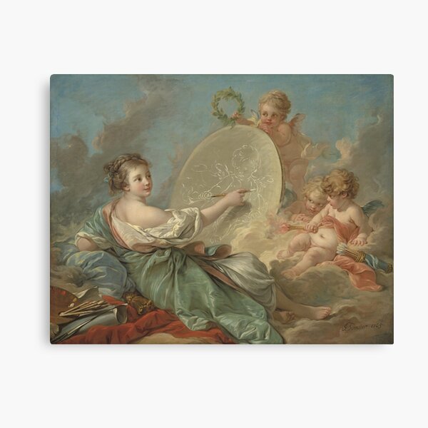 François Boucher - Allegory of Painting Canvas Print