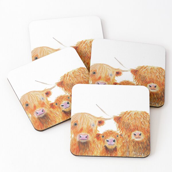 Item preview, WE 3 COOS HiGHLaND CoWS by SHiRLeY MacARTHuR  designed and sold by Shirley MacArthur Art.