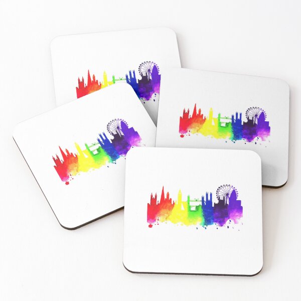 Item preview, I Love London, UK, Rainbow City Skyline designed and sold by artbysarahallen.