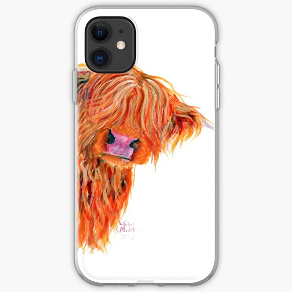 HIGHLAND COW 'PEEKABOO' BY SHIRLEY MACARTHUR iPhone Soft Case