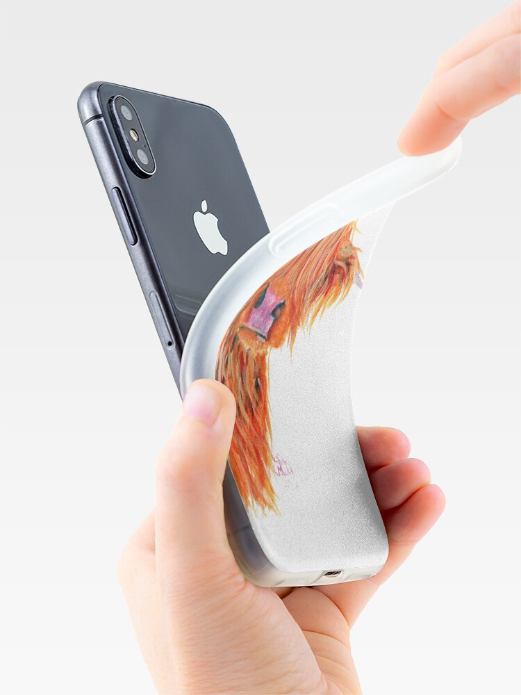 Alternate view of HIGHLAND COW 'PEEKABOO' BY SHIRLEY MACARTHUR iPhone Case & Cover