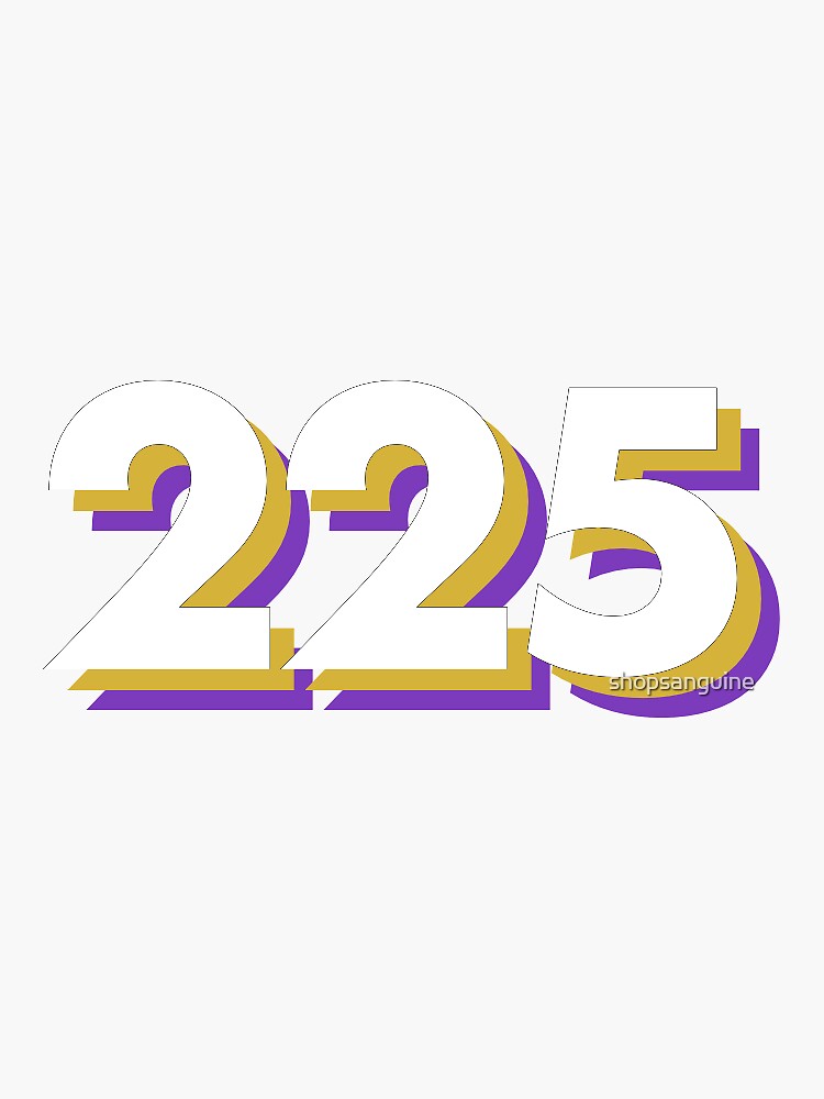 225 area code version two&quot; Sticker for Sale by shopsanguine 