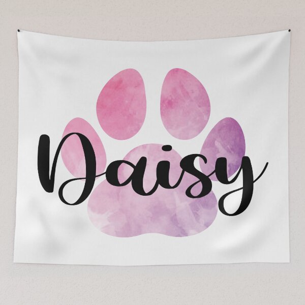 Item preview, Daisy Pink Pet Name Paw Print designed and sold by B-RAD-Designs.