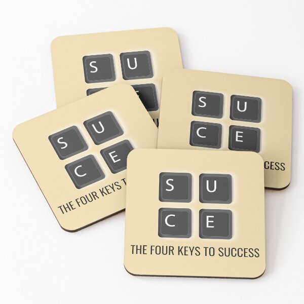 Item preview, The Four Keys To Success Computer Keyboard Sarcasm designed and sold by Sour Soul.