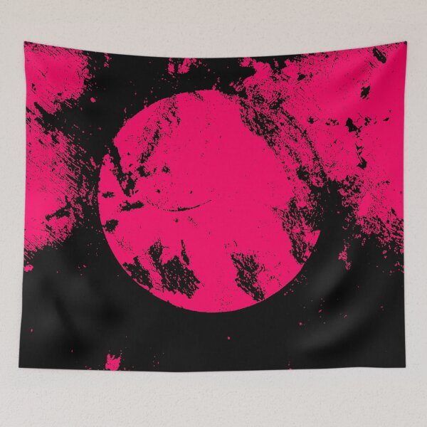 Item preview, Pink Neon Street Big Moon Circle Sticker Texture designed and sold by ClickForMore.