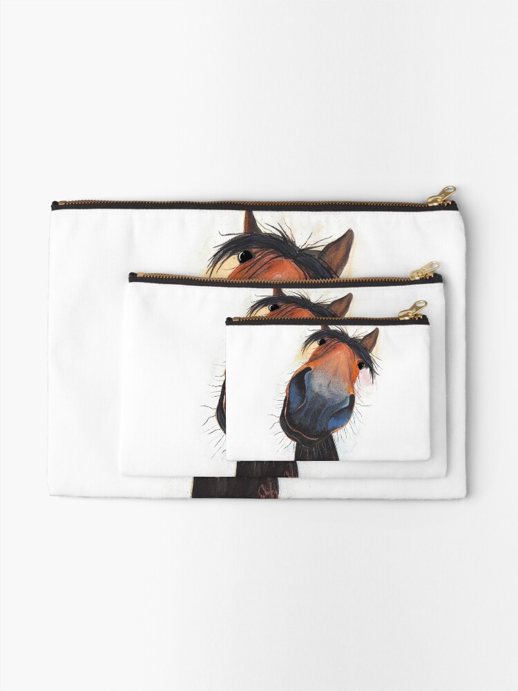 Alternate view of HORSE PRiNT 'HAPPY DAVE' BY SHIRLEY MACARTHUR Zipper Pouch