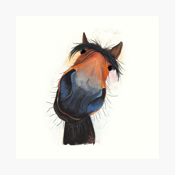 HORSE PRiNT 'HAPPY DAVE' BY SHIRLEY MACARTHUR Art Print