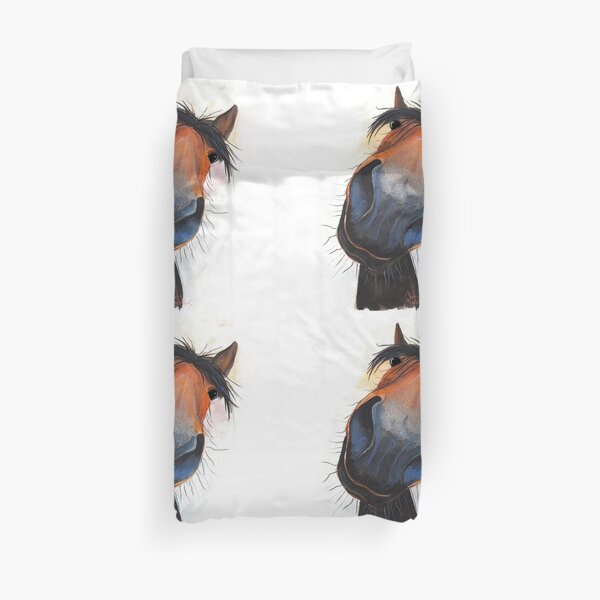 HORSE PRiNT 'HAPPY DAVE' BY SHIRLEY MACARTHUR Duvet Cover