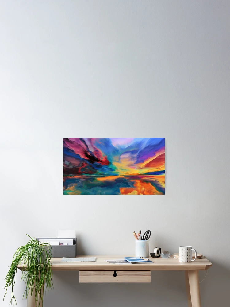Thumbnail 2 of 3, Poster, Abstract clouds designed and sold by RageYion.