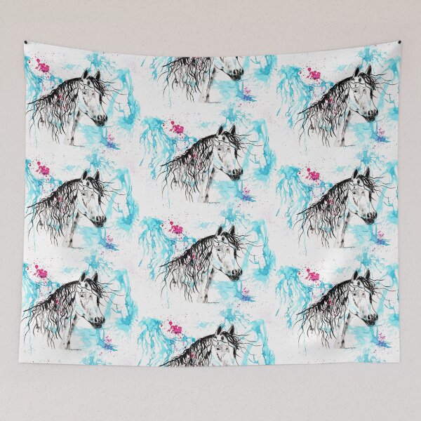 Item preview, Abstract Ink - Black Arab Horse designed and sold by Michelle Wrighton.