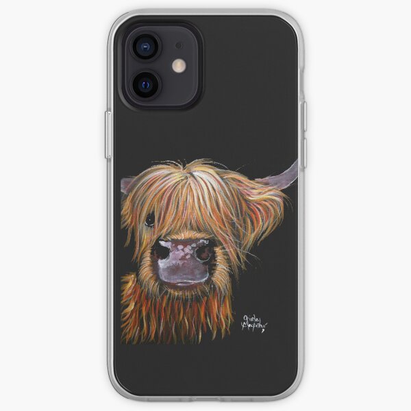 SCOTTISH HAIRY HIGHLAND COW 'HENRY' By Shirley MacArthur iPhone Soft Case