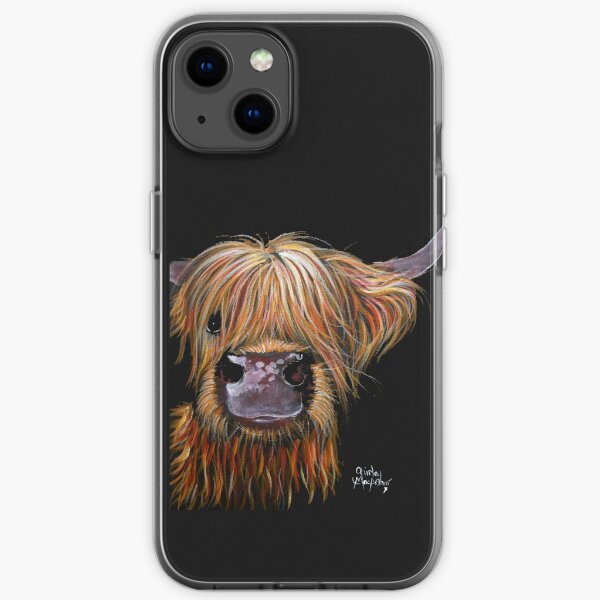 SCOTTISH HAIRY HIGHLAND COW 'HENRY' By Shirley MacArthur iPhone Soft Case