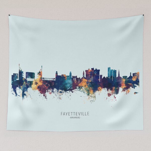 Artikelvorschau, Fayetteville Arkansas Skyline entworfen und verkauft von ArtPrints.