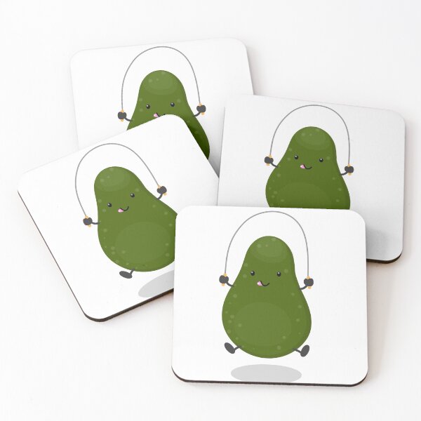Item preview, Cute avocado jump rope cartoon illustration designed and sold by FrogFactory.