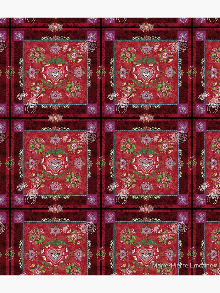 « CARRE FLORAL- Ambiance Rouge Gourmand » par MariePommette