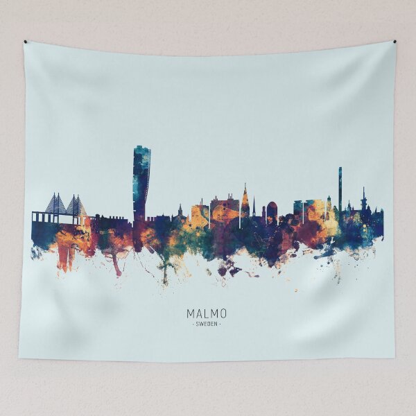 Item preview, Malmo Sweden Skyline designed and sold by ArtPrints.