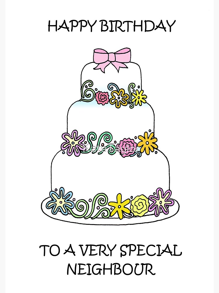 happy-birthday-to-a-special-neighbour-uk-spelling-sticker-for-sale