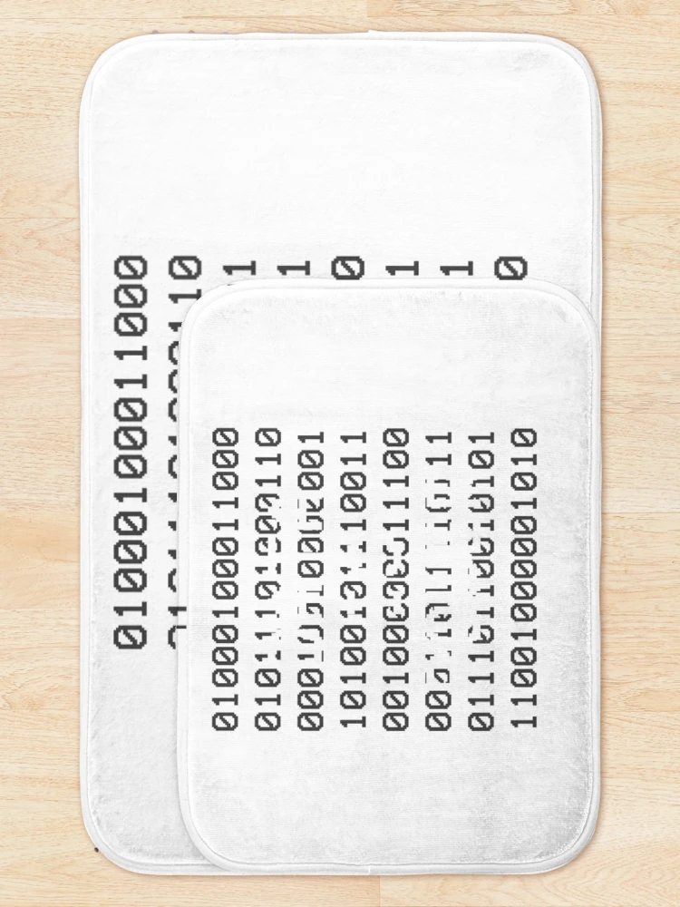 Thumbnail 5 of 6, Bath Mat, Data binary code hacker programmer designed and sold by RJ-Art.