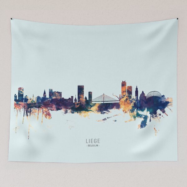 Item preview, Liege Belgium Skyline designed and sold by ArtPrints.