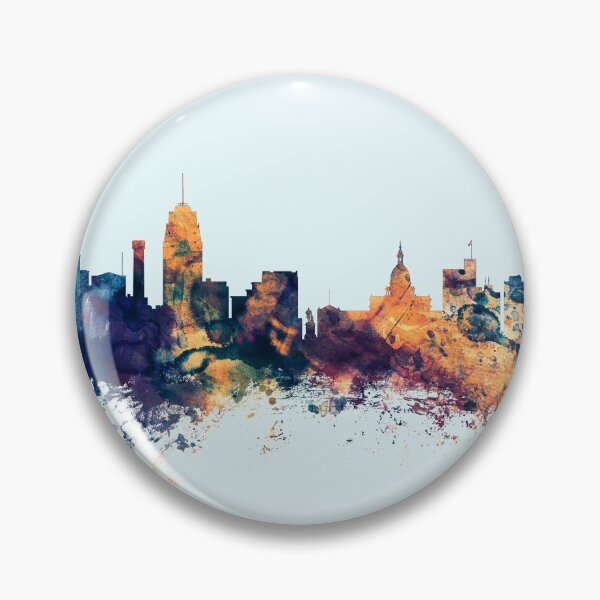 Item preview, Lansing Michigan Skyline designed and sold by ArtPrints.