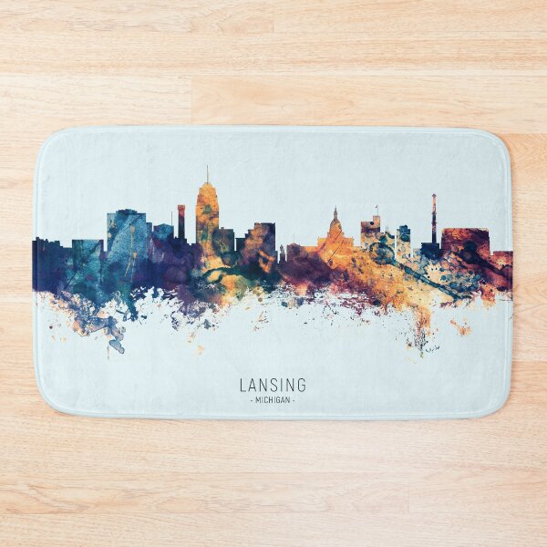 Item preview, Lansing Michigan Skyline designed and sold by ArtPrints.