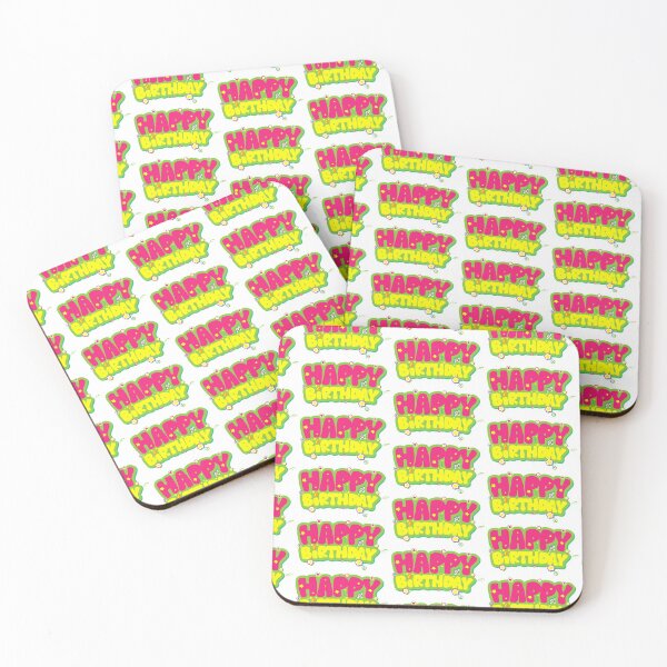 Item preview, Birthday cake, Yellow and Pink Happy Birthday, happy birthday designed and sold by Bashar-Design.