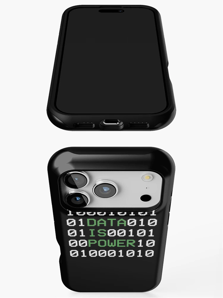 Thumbnail 3 of 4, iPhone Case, Data binary code hacker programmer designed and sold by RJ-Art.