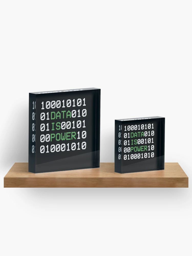Thumbnail 3 of 5, Acrylic Block, Data binary code hacker programmer designed and sold by RJ-Art.