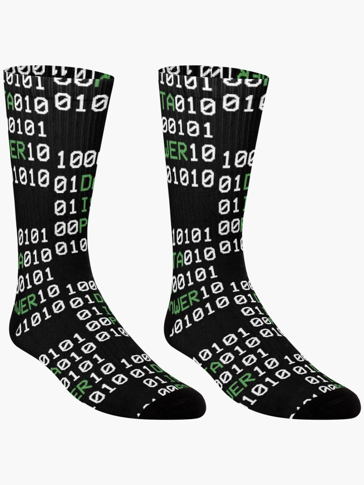 Thumbnail 3 of 5, Socks, Data binary code hacker programmer designed and sold by RJ-Art.