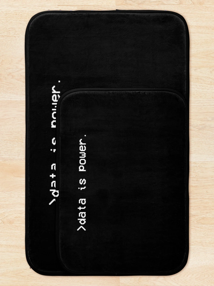 Thumbnail 5 of 6, Bath Mat, Data binary code hacker programmer designed and sold by RJ-Art.