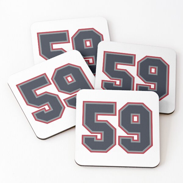 Item preview, 59 Navy Grey Red Sports Number Fifty-Nine designed and sold by HelloFromAja.