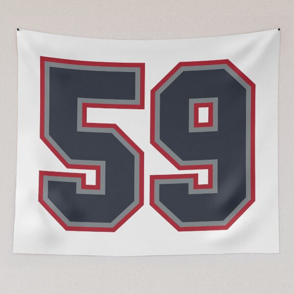 Item preview, 59 Navy Grey Red Sports Number Fifty-Nine designed and sold by HelloFromAja.
