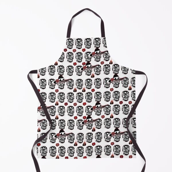 Item preview,  The Skull the Flame and the Rose Pattern - Black and Red Skull pattern, some of them in hat, surrounded by flames and roses.   designed and sold by BDLVandFriends.